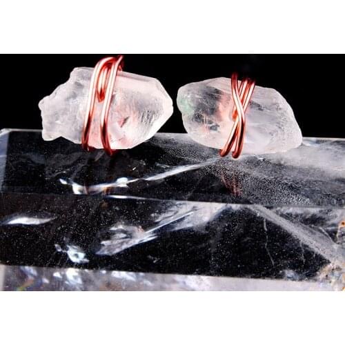 Fashion Geometric Earrings Irregular Winding Raw Natual Stone Earrings for Women Gold Silver Color Stud Earring Party Jewelry