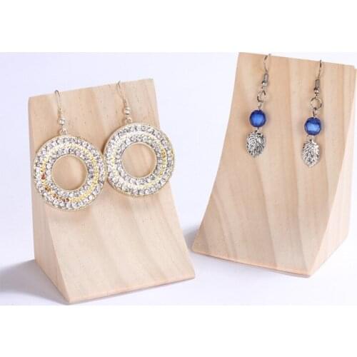 1piece Wooden Ear Stud Display Holder Organizer Earring Jewelry Stand Rack Display Holder Storage Prop
