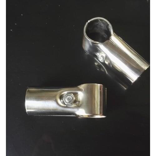 25mm Stainless Steel Pipe Connector Fixed Parts Single Rod Round Pipe Rack Fitting Tube Joint Accessory 4pcs