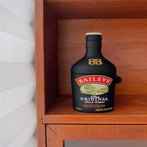 3D Whiskey Wine Bottle Headphone Earphone Silicone Case for Apple Airpods Pro 1 2 Pro Wireless Headset Cover Box