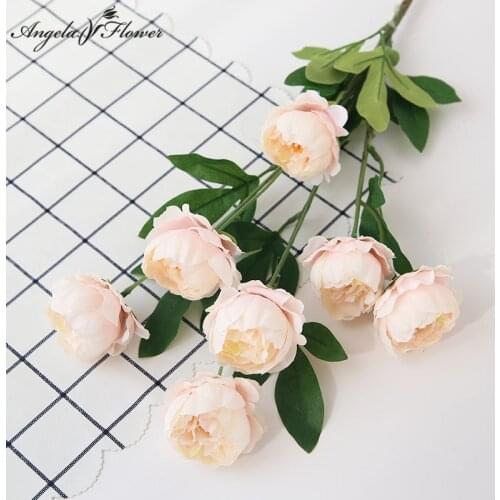 7 heads exquisite peony high-grade artificial flowers wedding flower arrangement road lead home decoration fake flowers peony