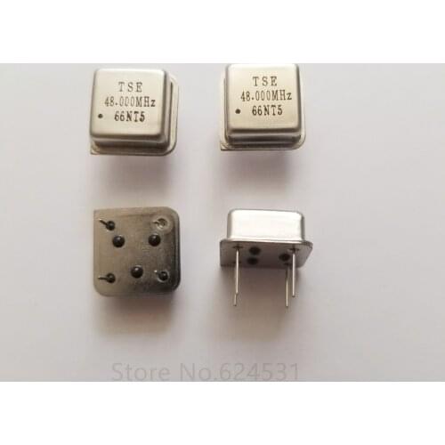 5pcs In-line active crystal oscillator clock square half size DIP-4 OSC 48M 48MHZ 48.000M