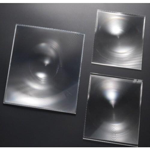 Large focal length square Optical PMMA Plastic Solar Fresnel Lens 250*250mm