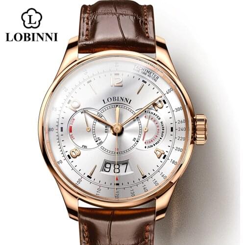 Switzerland LOBINNI Men Watches Luxury Brand Watch Men Sapphire Waterproof Miyota Automatic Mechanical Wristwatches Male Gift