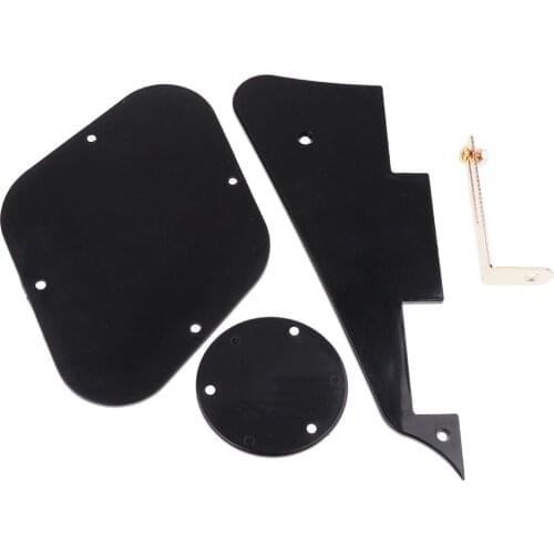 Black Plastic Guitar Pickguard Set For Electric Guitar Accessory