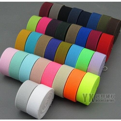 20mm width elastic bands 4/5" elastic webbing for clothing belt coat adjust elastic straps two sides 10meters/lot 34colors