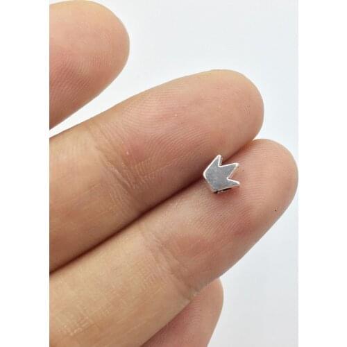 Eruifa 30pcs 5mm Mini Crown Spacer Beads Zinc alloy Jewelry DIY Handmade Bracelet Necklace Earring