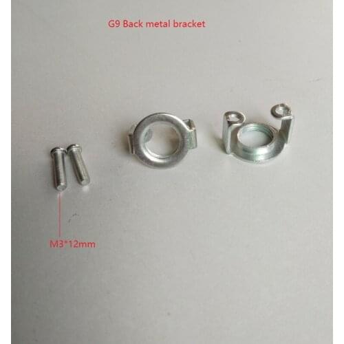 G9 ceramic M10 back metal bracket with/without M3*12mm screw G9 lampbase back bracket