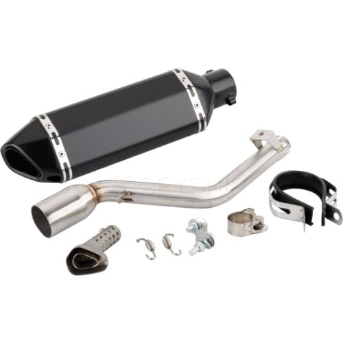 Motorcycle Exhaust Muffler With Mid Link Pipe For Keeway TX 125 2012 - 2020 2021 TX125 Enduro / SM 12-21 TX 125 Escape Slip-on