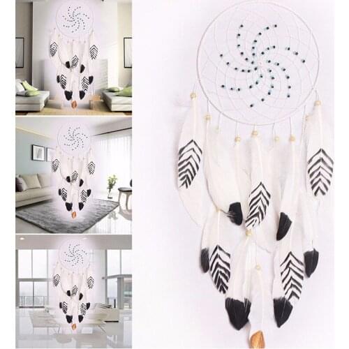 JX-LCLYL White Big Indian Hanging Dream Catcher Handmade Craft Car Wall Decoration