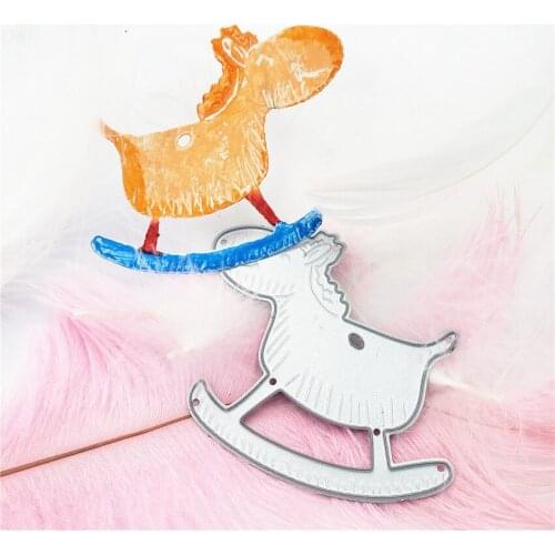 Rocking Horse Carbon Steel Die Scrapbooking Embossing Dies Cut Stencils DIY Decoration Metal Paper Cards Template