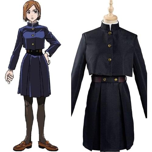 Anime Jujutsu Kaisen-Nobara Kugisaki Cosplay Costume School Uniform Outfit Halloween Carnival Suit Christmas Gift for Girl Dress