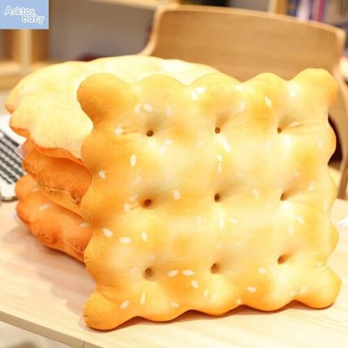 Creativity Simulation Cute Cozy Stuffe Cookies Seat Cushion Office Sofa Chair Cushion Decor Super Soft Kid Student Back Cushions