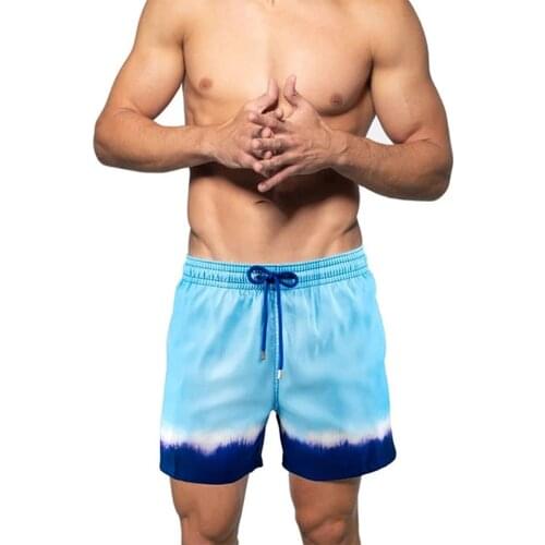 2021 Summer Male Beach Sports Printed Double Short Men Swimwear Mens Clothing Swimsuit Trunks Swimming Swim Shorts Clothes