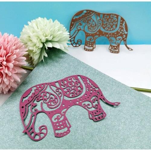 Metal Die Cuts Templates Stencil Crafts Elephant Metal Hollow Cutters Card Making Family Photo Album Cutting Dies