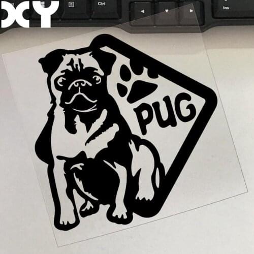 Car styling Reflective Type car stickers High Quality motorcycle Stickers Decals pug Waterproof Bumper Car Sticker