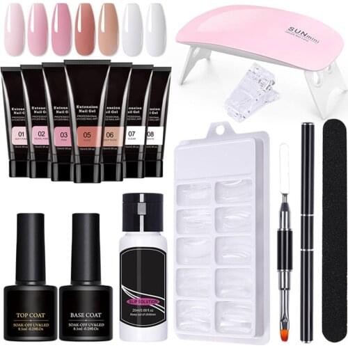 Poly UV Gel Nail Polish All For Manicure Tools Gel UV Varnishes Hybrid For Nails Extension Nail Gel Polish For Nail Art Tools