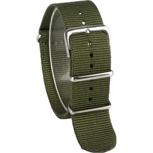 22mm Army Green Nylon Sport Watch Strap Wrist Band Replacement Soft High Quality Military Outdoor Bracelet Men Women Watchband