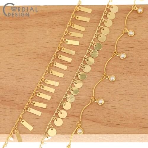 Cordial Design Jewelry Accessories/Hand Made/Imitation Pear/Copper Chain/DIY Necklace Making/Jewelry Findings & Components