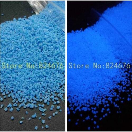 Blue Luminous Sand Noctilucent Stone Sand DIY Nail Glitter Sand Fairy tiny rock Dust Decoration Glow at Night for Wishing bottle