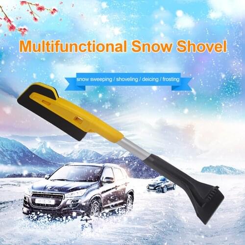 Winter Car Windshield Ice Scraper Glass Snow Brush Extendable Stainless Steel Snow Remover Cleaner Accessories Outdoor Tools