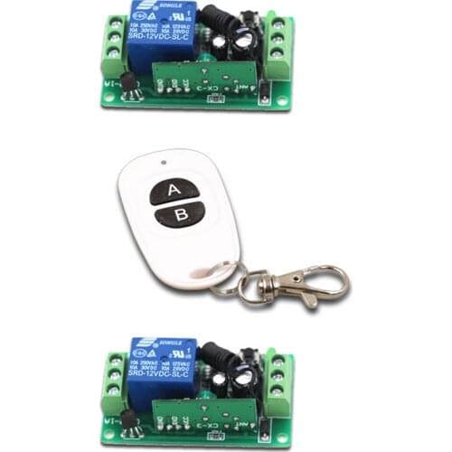 Special Design 315/433MHZ DC9V12V24V 1CH RF Wireless Remote Control Switch Transmitter & 2Receiver A=ON B=OFF