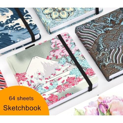 1pc Cloth Cover SketchBook Drawing Papers 165g Thick Wood Pulp Paper for Colored Pencil Sketch Pencils Beautiful Gift