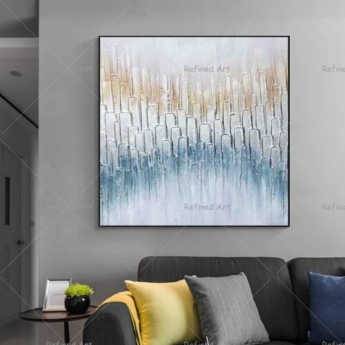 Vintage Handmade 3D Texture Effect Abstract Oil Painting Dining Room Frescoes Wall Art Home Decoration Accessories