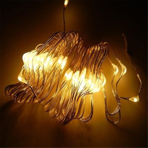 Waterproof 5m 50leds Copper Wire LED String Light Battery Operated For Christamas Holiday Wedding Decoration Outdoor LED String