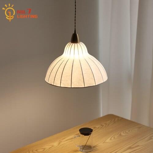 Japanese Minimalist Zen Art Copper Silk Pendant Lights Led E27 Home Decor Tea House Restaurant Hotel Living/Dining Room Stairs