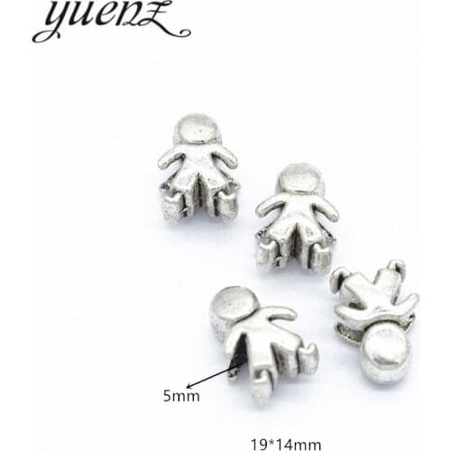 YuenZ 10pcs Antique Silver Color big hole boy Beads Spacers Beads Fit European Charm Jewelry Accessories DIY Findings R93