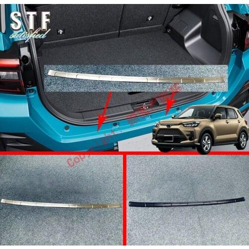 Stainless Steel Rear Bumper Protection Outside Trunk Sill Decorative Plate Pedal For Toyota Raize A200A\210A 2019 2020