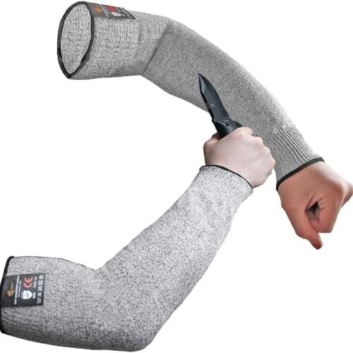 1Pc Level 5 HPPE Cut Resistant Anti-Puncture Protection Arm Sleeve Cover Guard Bracers Protector Sports Work Arm Safety Gloves