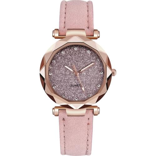 Women Watch Rhinestone Romantic Starry Sky WristWatch Fashion Ladies Leather Watch Clock for Women Relogio Feminino Montre Femme