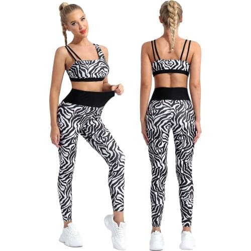 Women Female Yoga Set Workout Sportswear Gym Clothing Fitness Sleeveless Crop Top with High Waist Leggings Sportwear Tracksuits