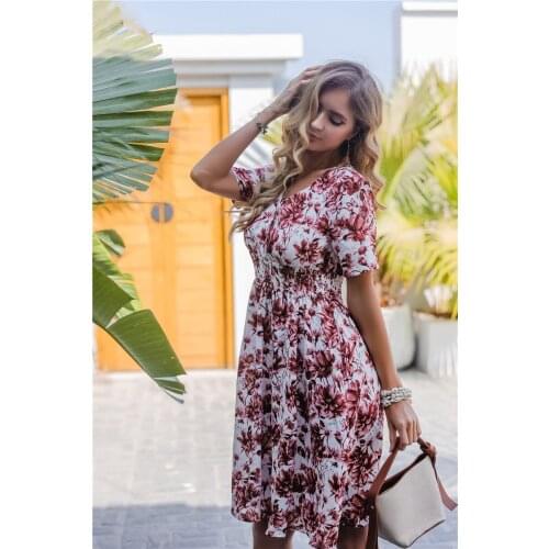 Womens 2021 New Dress Printed Womens Dress Pregnancy Clothes Maternity Clothes Dress