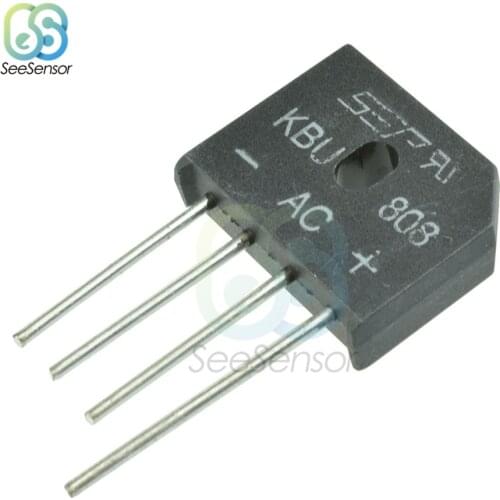 10Pcs/lot KBL608 KBL-608 KBU808 KBU6J 6A 800V 6A 600V 8A 800V Diode Bridge Rectifier