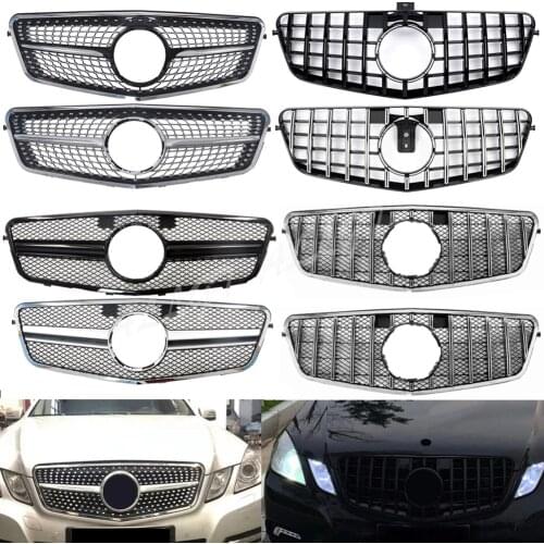 Car Front Racing Billet Bumper Grille Upper Facelift Grill For Mercedes-Benz E-Class W212 2009 2010 2011 2012 2013 AMG Diamond