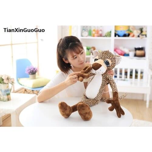 Large 60cm cute jungle leopard soft plush toy throw pillow birthday gift h0822