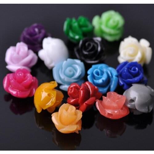 20pcs Flower Shape 10mm Artificial Coral Loose Spacer Beads Wholesale lot for DIY Crafts Jewelry Making Findings