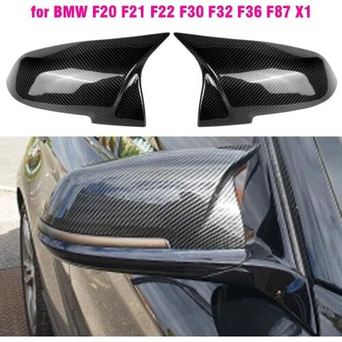 Rearview Mirror Covers for Bmw 1 2 3 4 Series F20 F21 F87 M2 F23 F30 F36 X1 E84 Rear-View Carbon Fiber Gloss Black