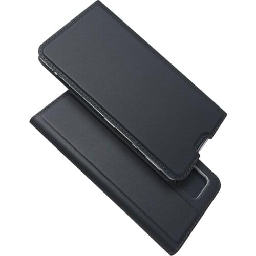 For Aquos Sense4 Ultra Slim Magnetic Voltage Case Card Slot Holder Phone Bag Flip Sand Cover for Aquos Sense4