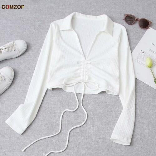 Женские футболки с длинным рукавом COMZOF China At AliExpress