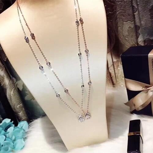 Designer Fashion 925 Sterling Silver Jewelry 3A Cubic Zirconia Party Necklace