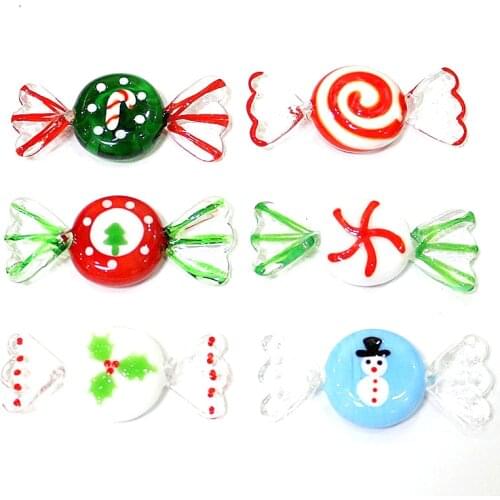 Custom Vintage Art Murano Glass Sweets Candy Ornament Home Desktop Christmas Decoration Accessories Holiday Party Gifts For kids
