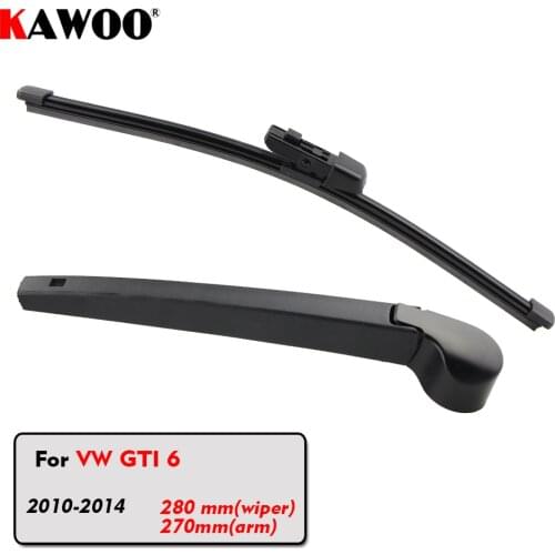 KAWOO Car Rear Wiper Blade Blades Back Window Wipers Arm for Volkswagen VW Golf 6 GTI Hatchback 2010 - 2014 Car Accessories