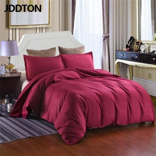 JDDTON Classic Solid Color Bedding 2/3 pcs Set 2020 New Arrival Comfortable Warm Simple Style Quilt Cover and Pillowcase BE127