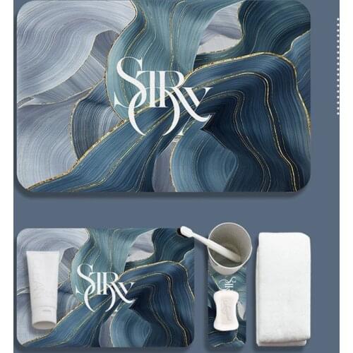 Bath Mat Diatomite Coaster Beautiful Absorbent Fast Drying Pad Bathroom Desk Table Floor Stiff Board Hard Shower Mats