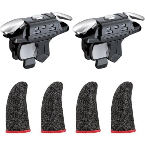 Hot AS02 Handle Game Controller,Physical Keys Gaming Finger Sets for PUBG Joystick Metal Mobile Game Artifact