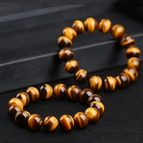 Fashion Nature Tiger Eyes Beads Bracelets Men 6/8/10/12mm Charm Natural Stone Bracelets for Man Handmade Jewelry Gift Pulseras